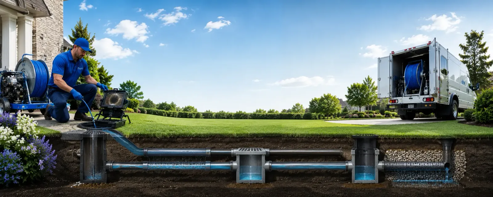 Outdoor drain cleaning information for Barronett, WI